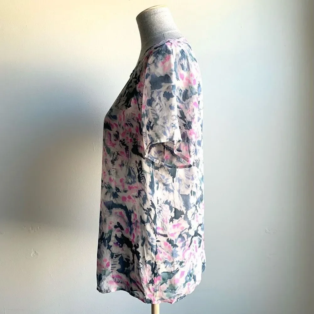 LAST CHANCE‎ Madewell Broadway & Broome Silk Sheer Printed Top